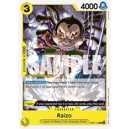 Raizo (OP06-112) - Wings of the Captain Pre-Release Cards