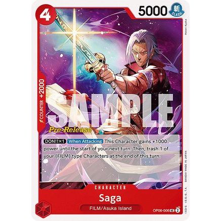 Saga (OP06-006) - Wings of the Captain Pre-Release Cards