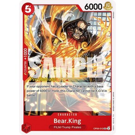 Bear.King (OP06-012) - Wings of the Captain Pre-Release Cards