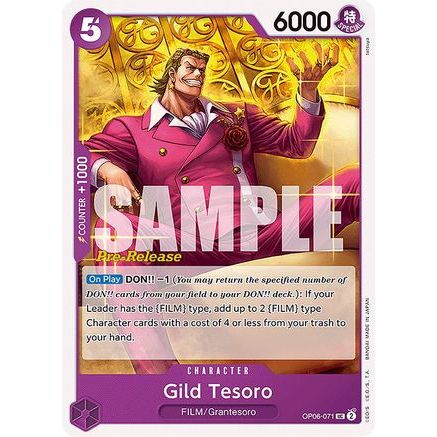 Gild Tesoro (OP06-071) - Wings of the Captain Pre-Release Cards