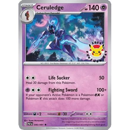 Ceruledge - 040/091 (Pokemon Day 2024) (Cosmos Holo) 40 - Miscellaneous Cards & Products Holofoil
