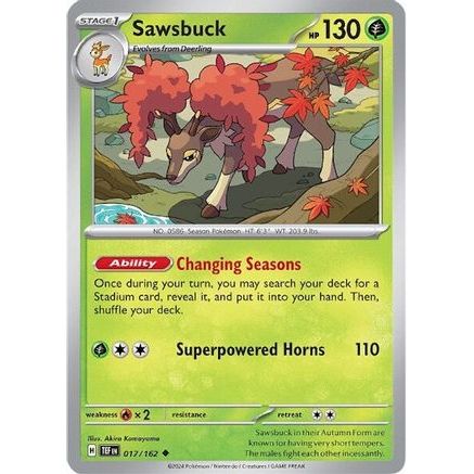 Sawsbuck - 017/162 17 - SV05 Temporal Forces Reverse Holofoil