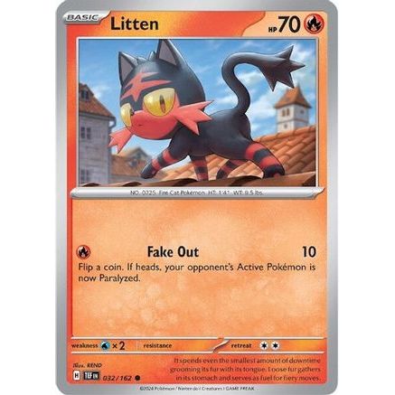 Litten - 032/162 32 - SV05 Temporal Forces Reverse Holofoil