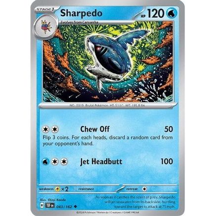 Sharpedo 43 - SV05 Temporal Forces Reverse Holofoil