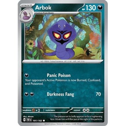 Arbok - 101/162 101 - SV05 Temporal Forces Reverse Holofoil