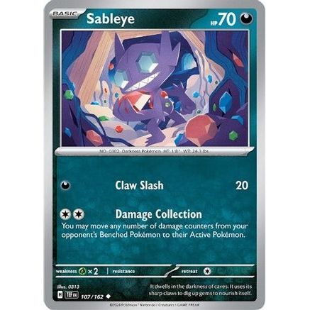 Sableye 107 - SV05 Temporal Forces Reverse Holofoil