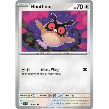 Hoothoot 126 - SV05 Temporal Forces Reverse Holofoil