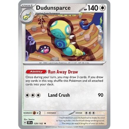 Dudunsparce 129 - SV05 Temporal Forces Reverse Holofoil