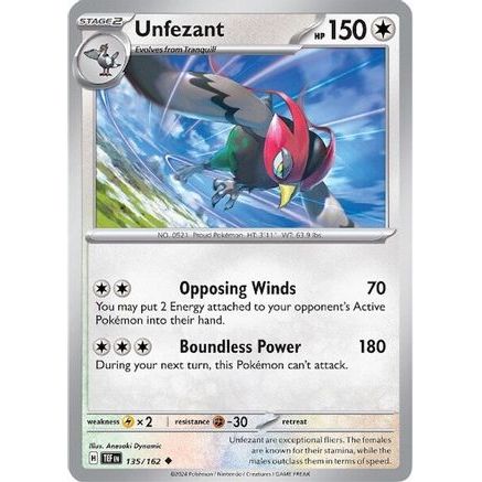 Unfezant 135 - SV05 Temporal Forces Reverse Holofoil