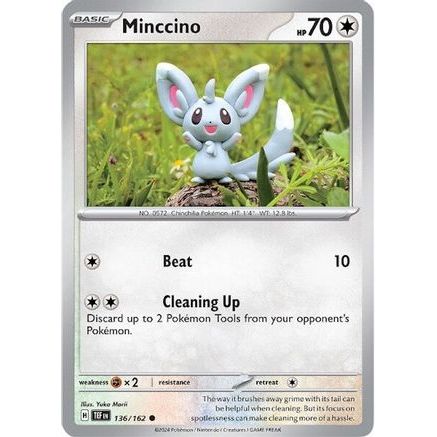 Minccino - 136/162 136 - SV05 Temporal Forces Reverse Holofoil