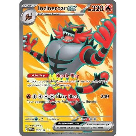 Incineroar ex - 187/162 187 - SV05 Temporal Forces Holofoil