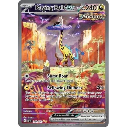 Raging Bolt ex - 208/162 208 - SV05 Temporal Forces Holofoil