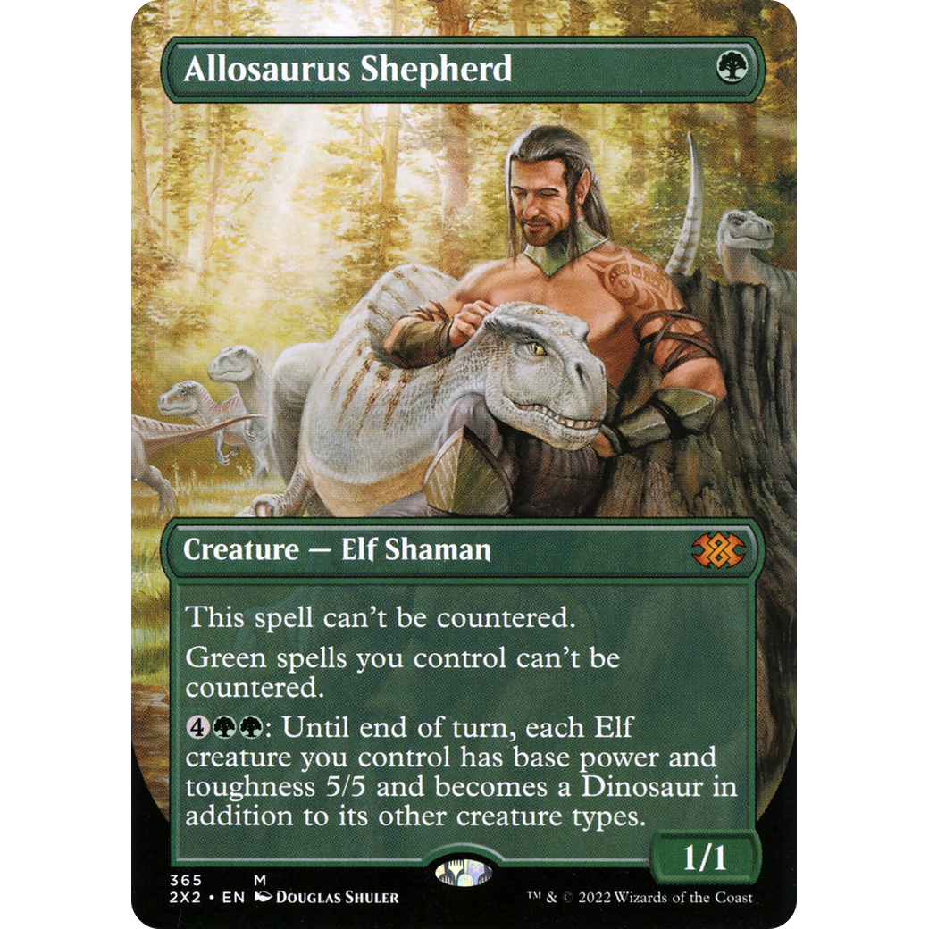 Allosaurus Shepherd (Borderless) (2X2-365) - Double Masters 2022 (Borderless) Foil