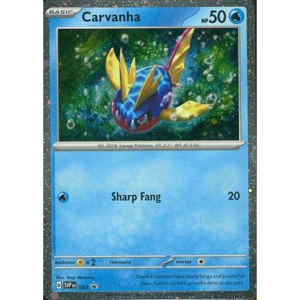 Carvanha - 093 93 - SV Scarlet & Violet Promo Cards Holofoil
