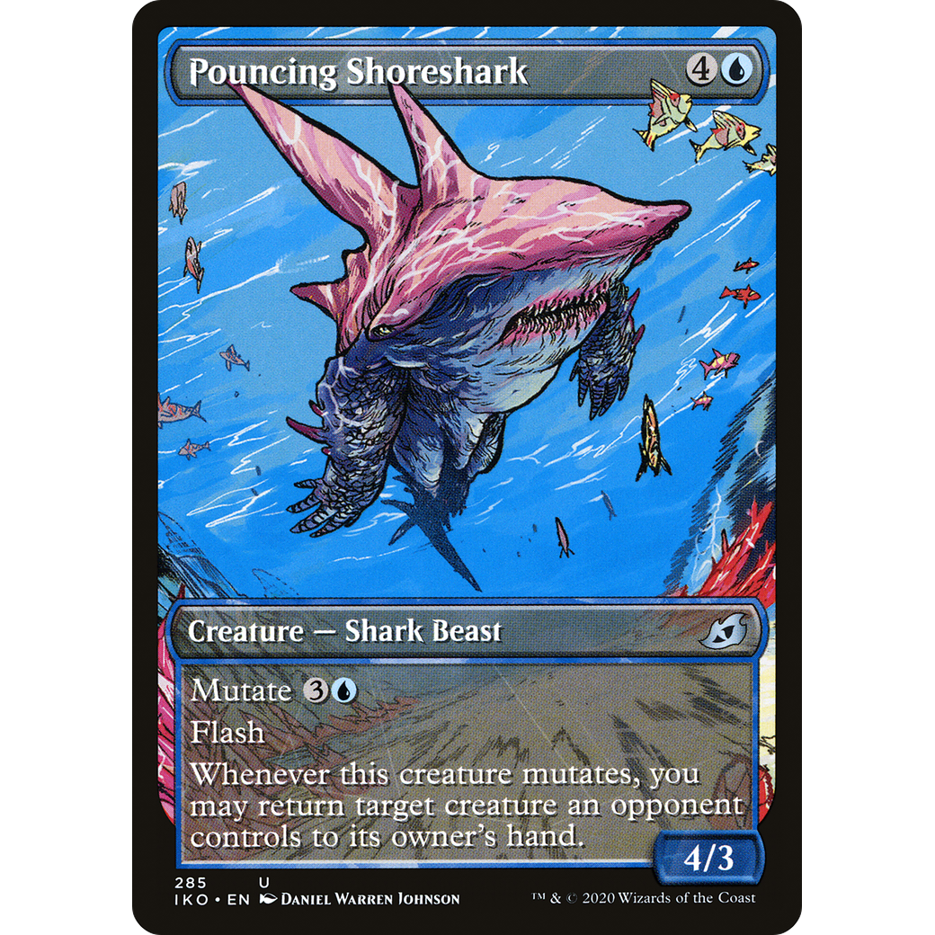 Pouncing Shoreshark (Showcase) (IKO-285) - Ikoria: Lair of Behemoths: (Showcase) Foil