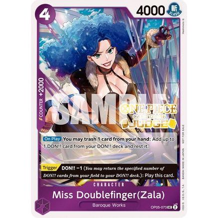 Miss Doublefinger(Zala) (Judge Pack Vol. 3) (OP05-073) - One Piece Promotion Cards Foil