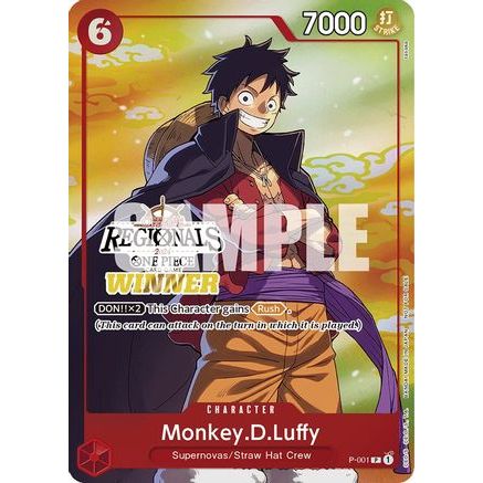Monkey.D.Luffy (001) (Offline Regional 2024 Vol. 2) [Winner] (P-001) - One Piece Promotion Cards
