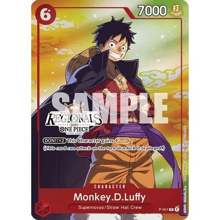 Monkey.D.Luffy (001) (Online Regional 2024 Vol. 2) [Participant] (P-001) - One Piece Promotion Cards Foil