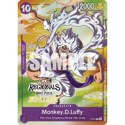Monkey.D.Luffy (041) (Offline Regional 2024 Vol. 2) [Finalist] (P-041) - One Piece Promotion Cards Foil