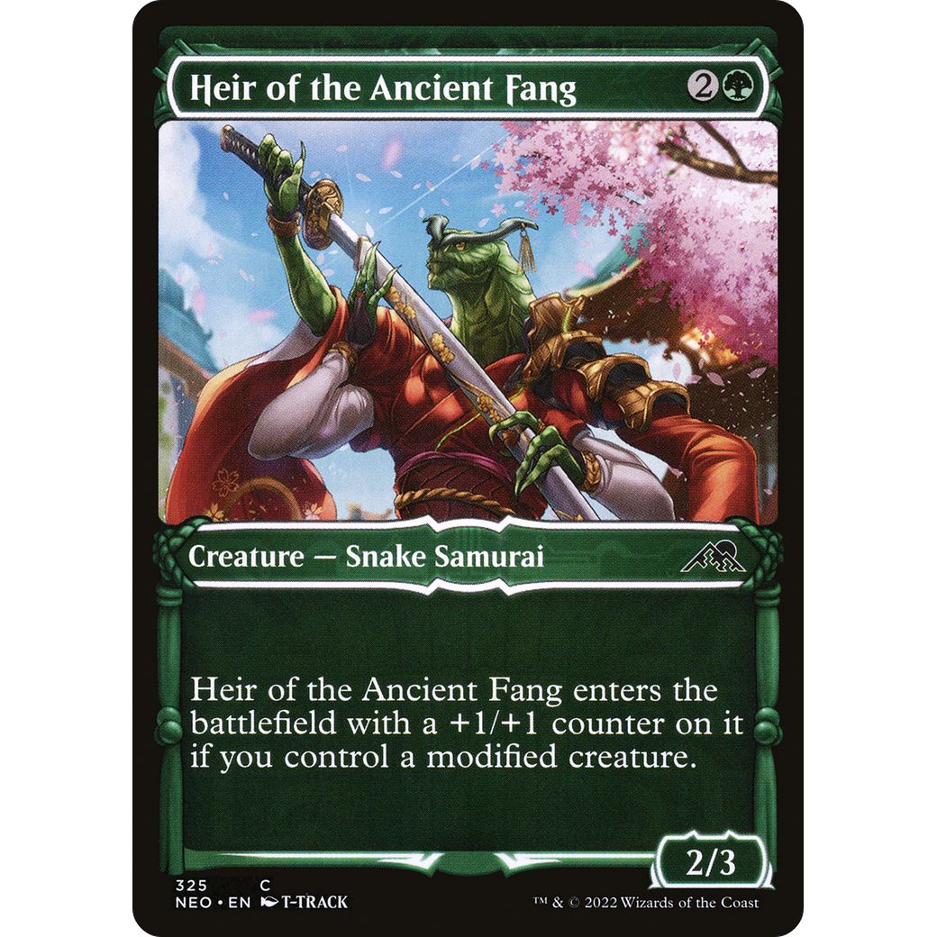 Heir of the Ancient Fang (NEO-325) - Kamigawa: Neon Dynasty: (Showcase) Foil