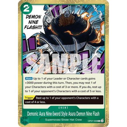 Demonic Aura Nine-Sword Style Asura Demon Nine Flash (OP07-036) - 500 Years in the Future Foil