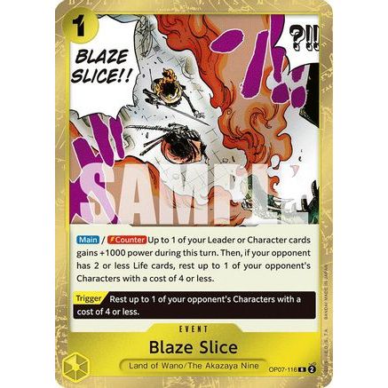 Blaze Slice (OP07-116) - 500 Years in the Future Foil