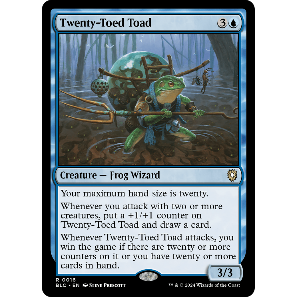 Twenty-Toed Toad (BLC-016) - Bloomburrow Commander