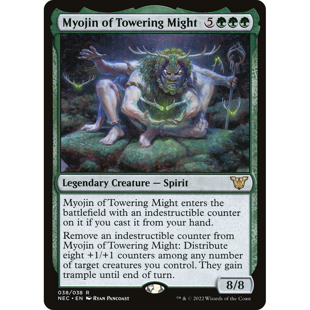 Myojin of Towering Might (NEC-038) - Neon Dynasty Commander Foil