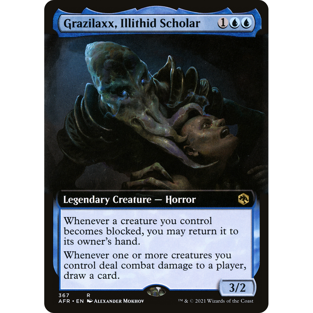 Grazilaxx, Illithid Scholar (Extended Art) (AFR-367) - Adventures in the Forgotten Realms: (Extended Art) Foil