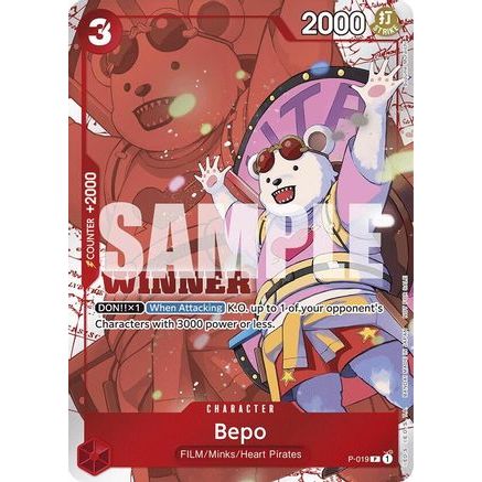 Bepo (Winner Pack Vol. 7) (P-019) - One Piece Promotion Cards Foil
