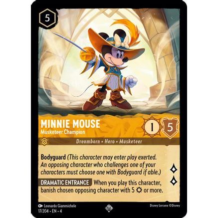 Minnie Mouse - Musketeer Champion (17/204) - Ursulas Return Cold Foil