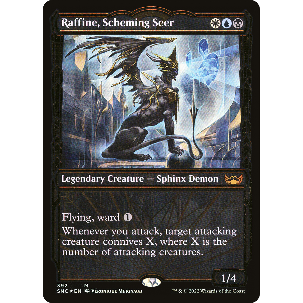 Raffine, Scheming Seer (Gilded Foil) (SNC-392) - Streets of New Capenna: (Showcase) Foil