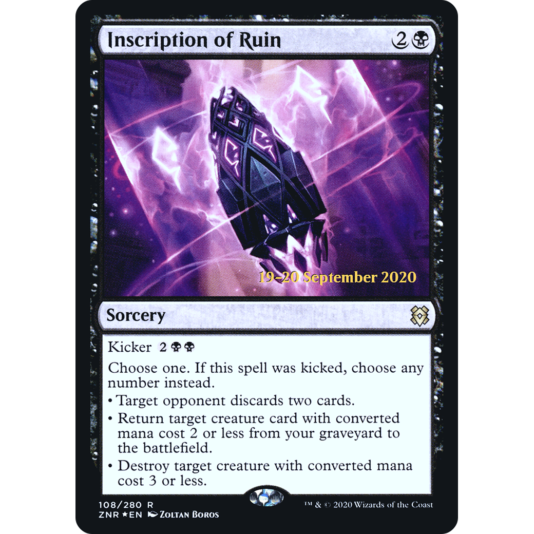 Inscription of Ruin (PRE-108) - Zendikar Rising Promos Foil