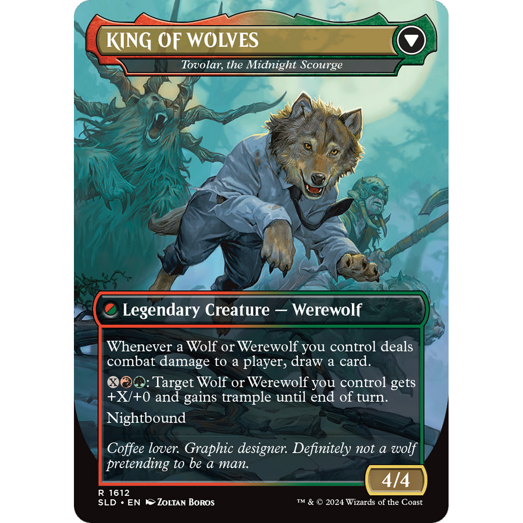 NOT A WOLF - Tovolar, Dire Overlord (SLD-1612) - Secret Lair Drop (Borderless)