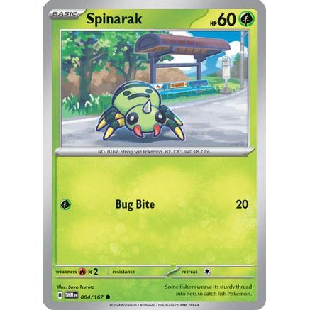 Spinarak 4 - SV06 Twilight Masquerade Reverse Holofoil