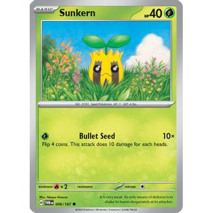 Sunkern 6 - SV06 Twilight Masquerade Reverse Holofoil
