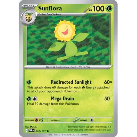 Sunflora - 007/167 7 - SV06 Twilight Masquerade Reverse Holofoil