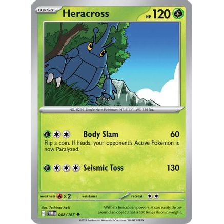 Heracross 8 - SV06 Twilight Masquerade Reverse Holofoil