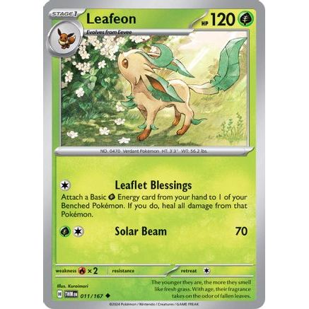 Leafeon 11 - SV06 Twilight Masquerade Reverse Holofoil