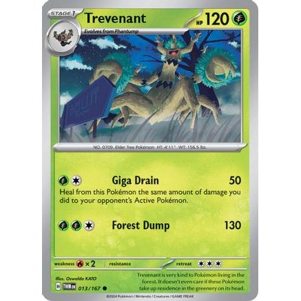 Trevenant 13 - SV06 Twilight Masquerade Reverse Holofoil