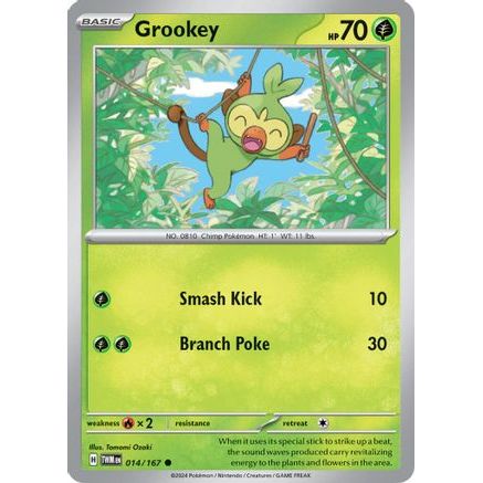 Grookey 14 - SV06 Twilight Masquerade Reverse Holofoil