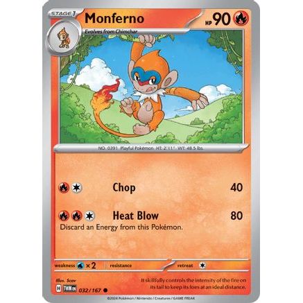 Monferno 32 - SV06 Twilight Masquerade Reverse Holofoil
