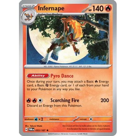 Infernape - 033/167 33 - SV06 Twilight Masquerade Reverse Holofoil