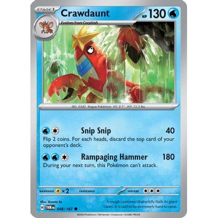 Crawdaunt 48 - SV06 Twilight Masquerade Reverse Holofoil