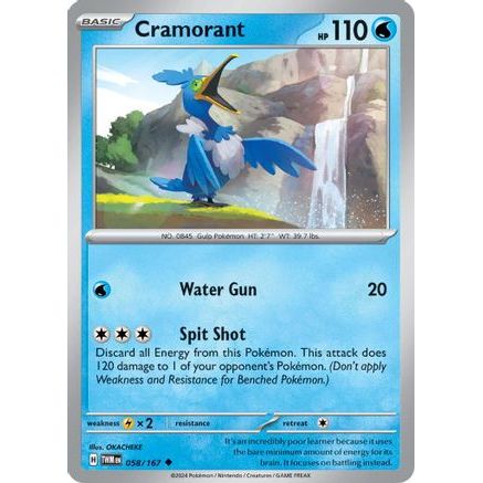 Cramorant - 058/167 58 - SV06 Twilight Masquerade Reverse Holofoil