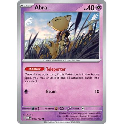 Abra 80 - SV06 Twilight Masquerade Reverse Holofoil