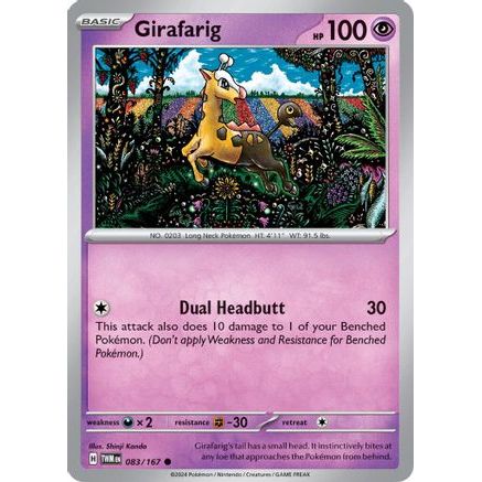 Girafarig 83 - SV06 Twilight Masquerade Reverse Holofoil
