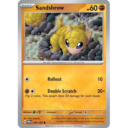Sandshrew 97 - SV06 Twilight Masquerade Reverse Holofoil