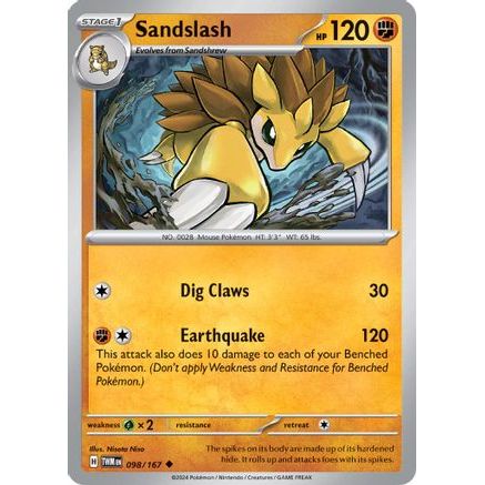 Sandslash 98 - SV06 Twilight Masquerade Reverse Holofoil