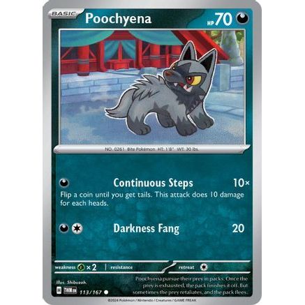 Poochyena 113 - SV06 Twilight Masquerade Reverse Holofoil